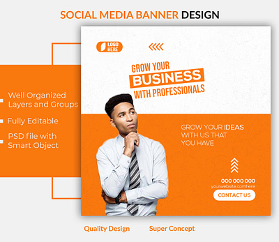 Social Media Banner Design business design clean design designer facebook ad graphic design instagram post minimal social media banner social media design twitter banner