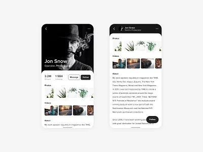 User Profile dailyui dailyui 006 minimalism mobile profile user profile