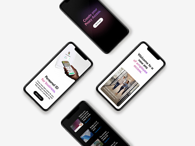 Proxy mobile site access application black black white business darkmode digital identity marketing mobile motion responsive design startup tech website