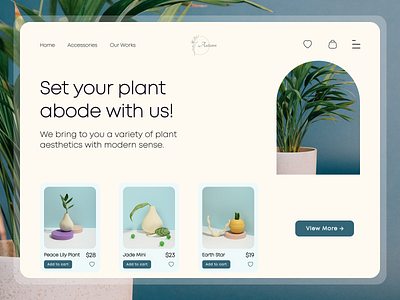 Autumn Online Plant Store -UI/UX Web Design ecommerce shop figma font design freelancer geometric design landing page design minimalist online platform online shop online shopping online store pastel color plant illustration plant shop plant store ui cards uiux uxdesign webdesign website design