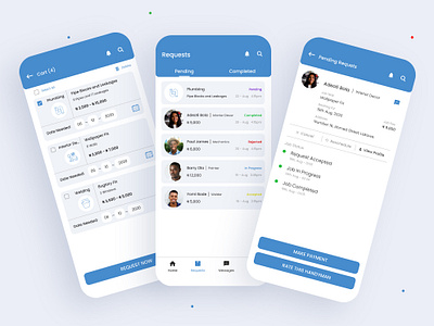 Request for Handyman Service app branding design requestpage ui uidesign userinterface ux