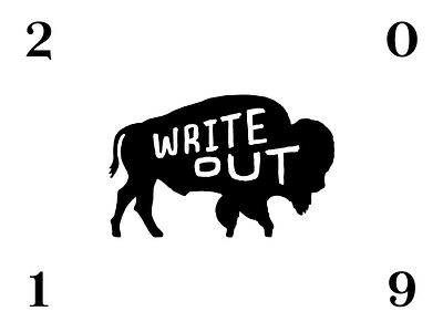 WriteOut 2019 Announcement branding event graphic design
