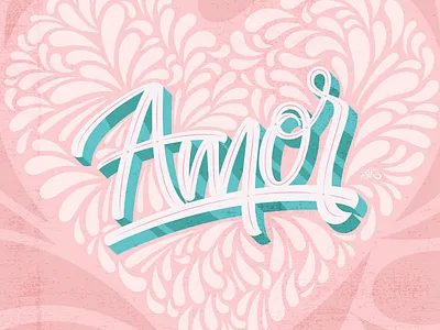 Amor / Love lettering design erikdgmx illustrator lettering letters love scriptfont type typography vector art
