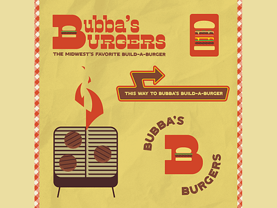 36 Days 2021-B branding bubbas grill illustration midwest retro sign