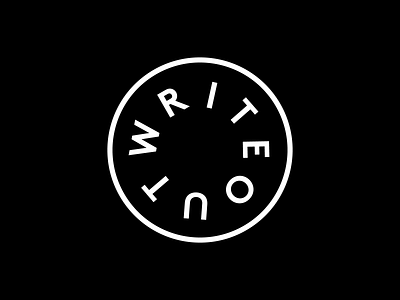 WriteOut 2019 Badge badge branding event graphic design