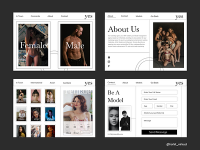 Website Design For Modelling Agency about blog figma modelling modelling agency models ui uiux webdesign webdesigner website concept website design