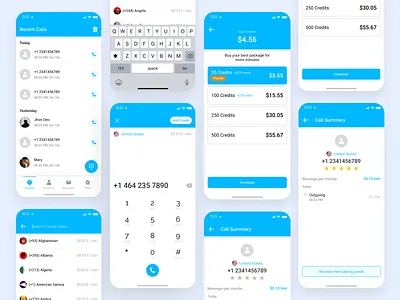 International Calling App Concept animation app app ui design branding call calling credit design flat free illustration minimal number phone call subscription typography ui usd ux