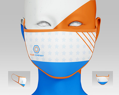 Mask branding design illustration mask mask design print template