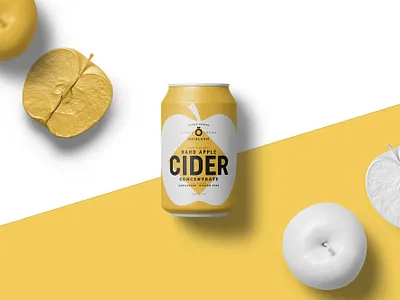 Heirloom Apple Cider Can and Logo Design apple cider cider logo minimalist typography