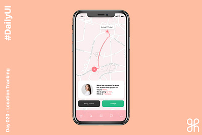 Daily UI Challenge day 20: Location Tracking dailyui dailyuichallenge ui