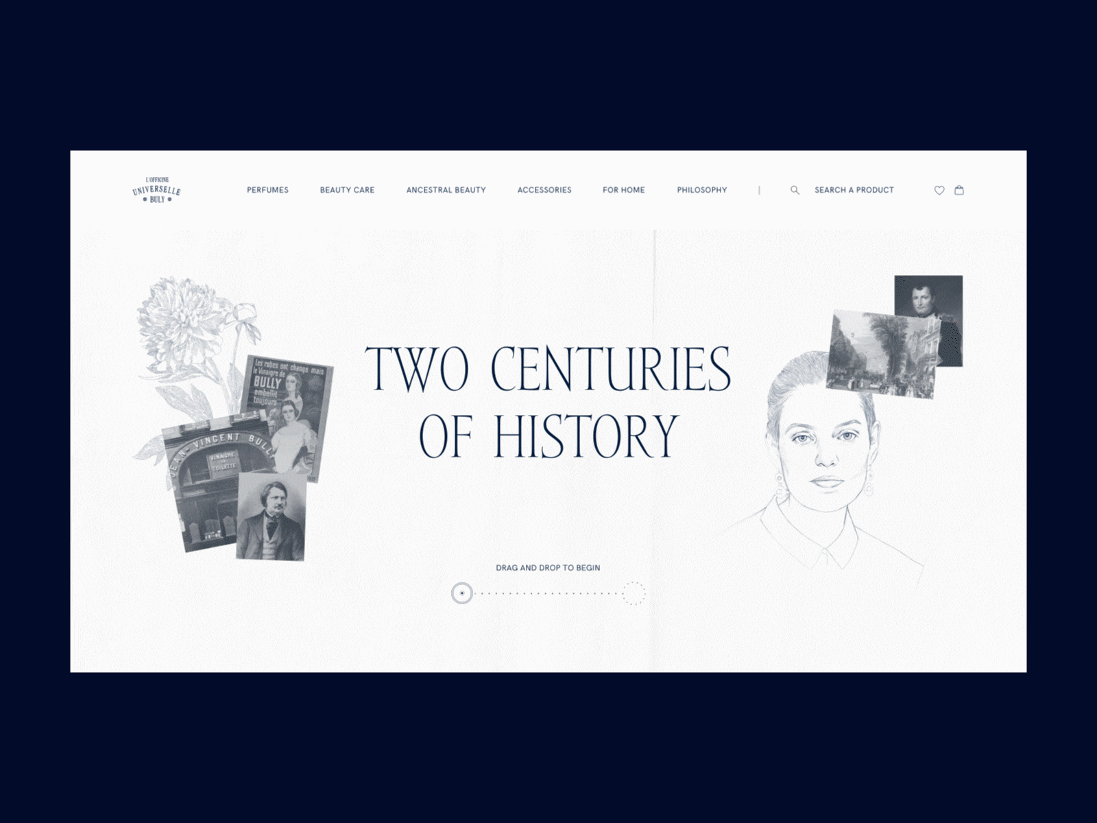 Animation Concept history page for Buly 1803