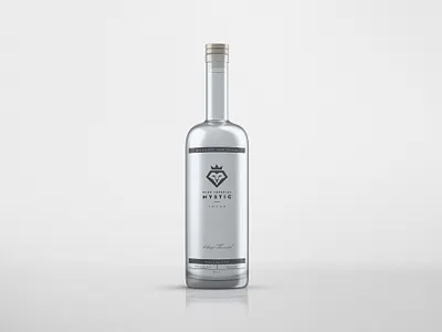 Olde Imperial Mystic Vodka label and logo design label logo minimalist typography
