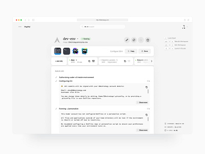 Development Environment - SaaS Web App admin analytics dashboard data enterprise software enterprise ui enterprise ux minimal saas software ux ux design web app web app ui web app ux web application web design