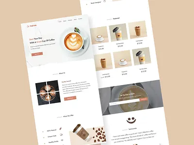 Coffee shop Website coffee coffee shop concept landing page design minimal design ui design uiuxdesign website design