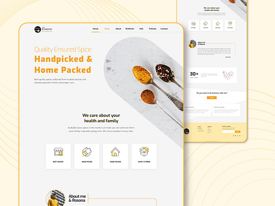 Corporate Website UI Design - Spice Company corporate design corporate website design ui uidesign uiux ux website design