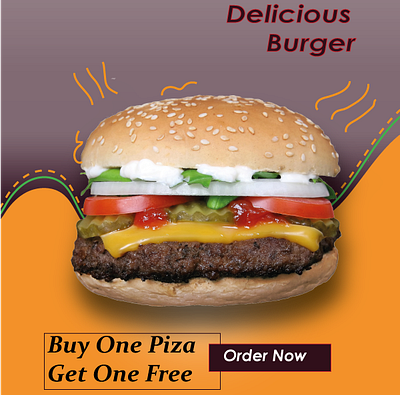 instagram post burger branding design icon illustration typography vector