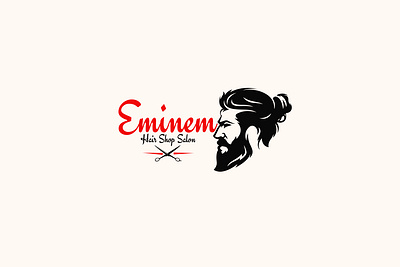 Eminem Hair Shop Salon branding branding design design illustration logo logo design minimal vector