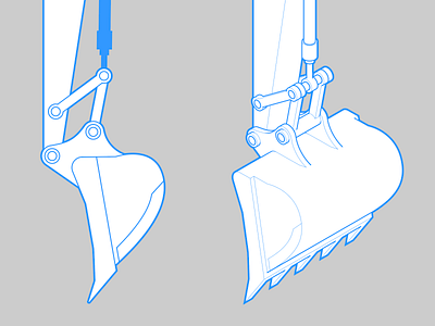 Bucket Excavator adobe illustrator bucketexcavator excavator fake3d isometric illustration tech technicaldrawing technicalgraphics technicalillustration workinprogress