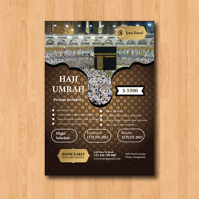 Umrah Hajj Flyer allah brochure design flyer flyer design flyer template graphic design hajj macca magazine masjidul haram poster ramadan template umrah