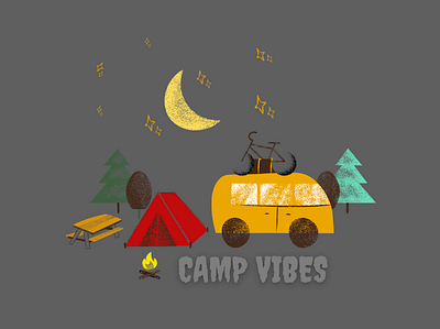 Camp Vibes baddryad creative direction design illustration visual design