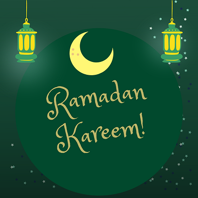 Ramadan Kareem Instagram Post design illustration typography vector