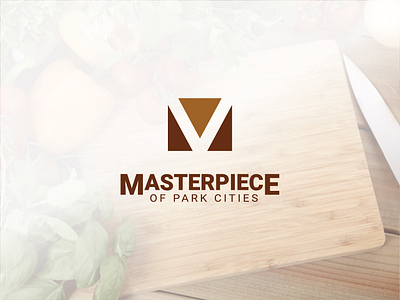 MASTERPIECE LOGO abstract art branding creative logo designlogo foodlogo lettermark logo logo design logodesign logodesigns m letter logo minimal minimalist modern piece professional logo