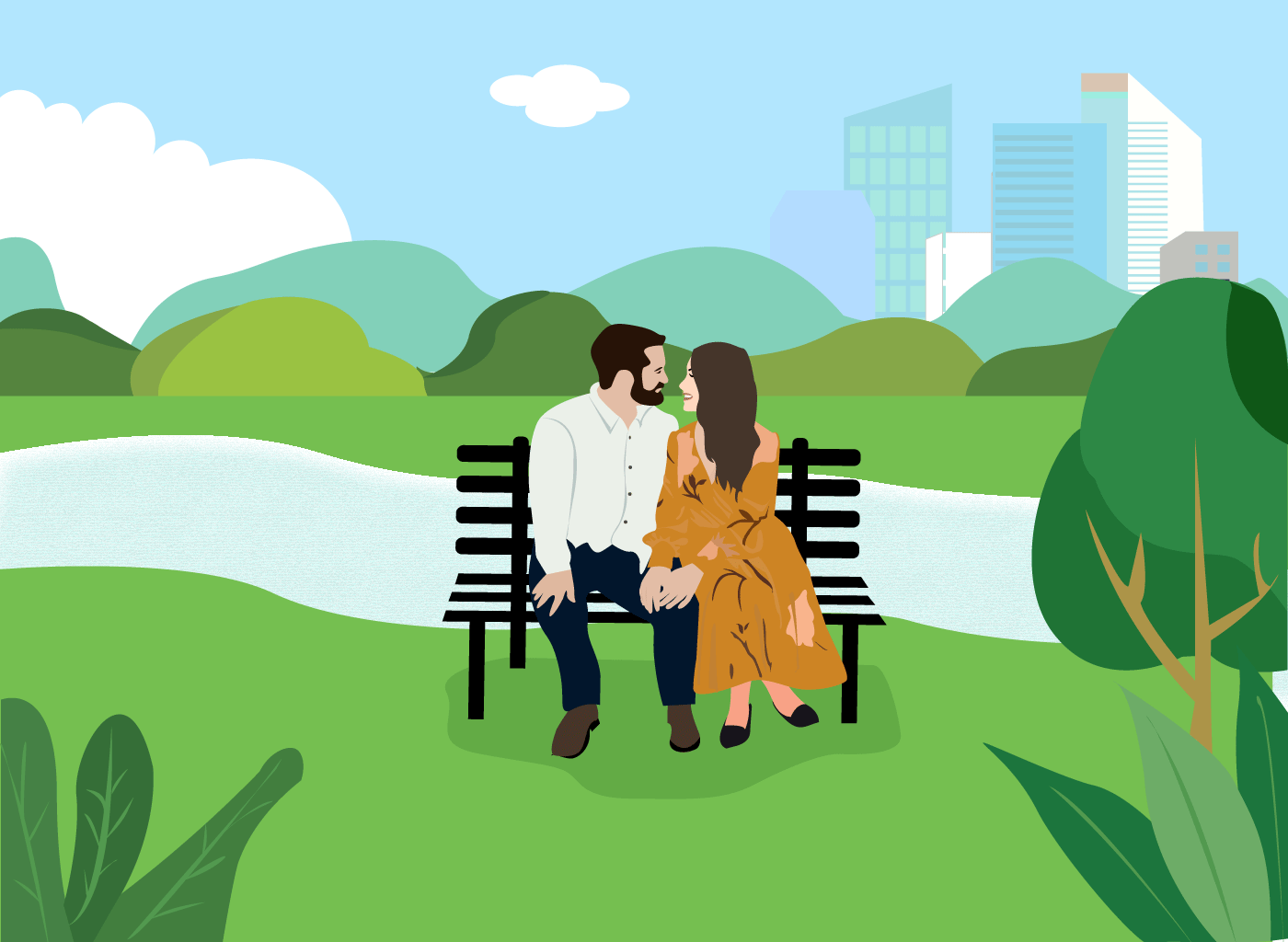 couple illustration animation branding design flat illustration love portrait art vector