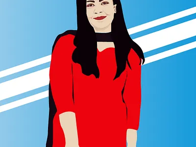 Vector Portrait from Photo design illustration love portrait art vector