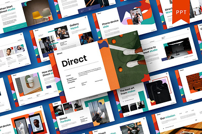 Direct Multipurpose Template clean colorful company corporate google slides keynote modern multipurpose multipurpose template photography pitch deck portfolio powerpoint presentation studio template unique web design web development website