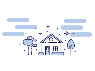 Home Sweet Home blue home house icon illustration title vector