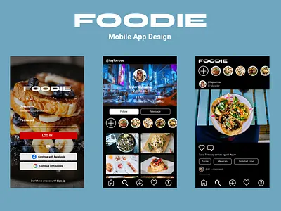 Foodie Mobile App design designlab mobile app user interface