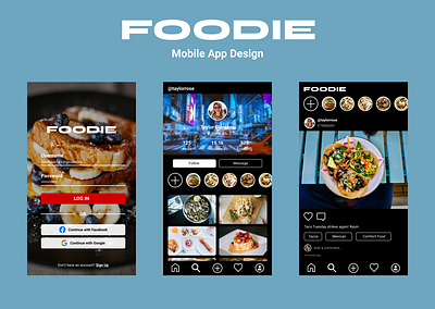 Foodie Mobile App design designlab mobile app user interface