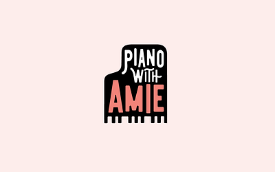 Piano brand identity branding calligraphy classes design education handlettering illustration lettering logo logo design piano piano keys type typography