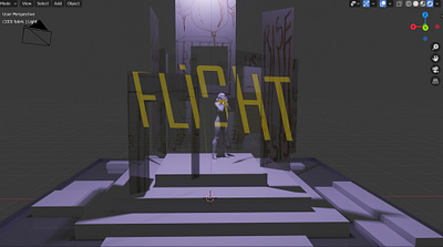 Hungry Ghost theatre concept design art blender blender3d blender3dart conceptual live performance performance production design set set design theatre