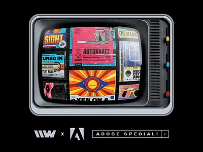 \\WAVES – Adobe Special 70s adobe animated artwork animation bashbashwaves behance behance narrated branding illustration motion design playlist poster art rhox spotify television titling gothic tungsten tv typography vintage