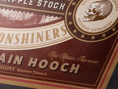 Label Design Hillbilly Moonshine art direction artist artwork branding design art graphicdesign hiro hein label label design logo typography