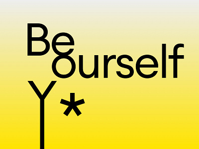 beyourself clean design typography