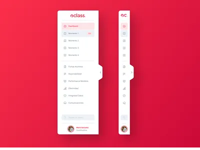 Side Navigation - Menu Collapse cleanmenu collapsemenu dashboard dashboard menu design desktop menu red redmenu sidebar sidenavigation ui ux web webdesign