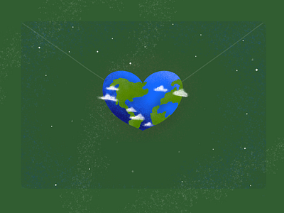 A Love Letter to Earth 2d design earth flat illustration gradient illustration lettering love planetarium planetary procreate spraypaint weekly warm up weeklywarmup