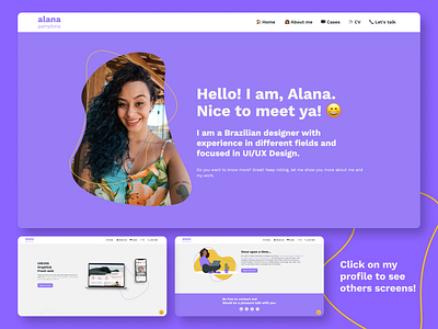 Alana Pamplona Portfolio design portfolio portfolio design portfolio site ui ux webflow