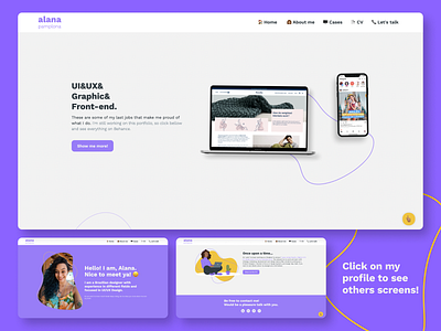Alana Pamplona Portfolio portfolio portfolio page ui design ui ux webflow