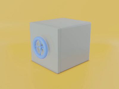 Safe! 3d blender coins eevee illustration low poly vault