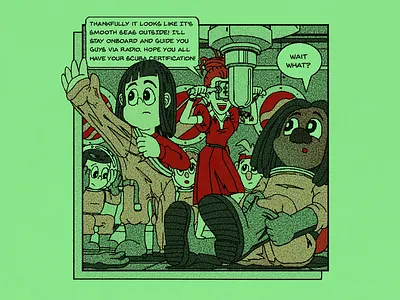 Inside Job Panel andy gregg comic comic art illustration inside job magic school bus print publication riso riso art riso print risograph risography studio super zine zine design