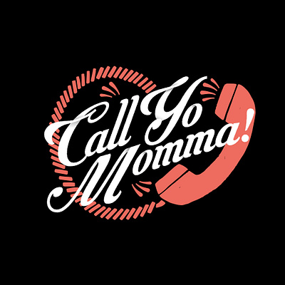 Call Yo Momma apparel call design helen oldham illustration illustrator mom phone phone call