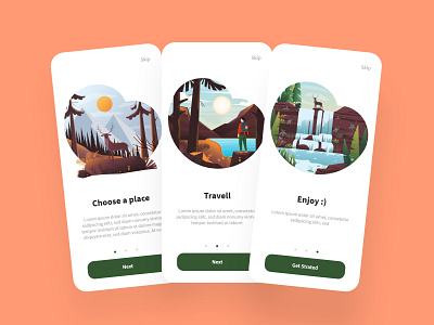 Dtraveller onboarding screens app design ui ui design ux ux design