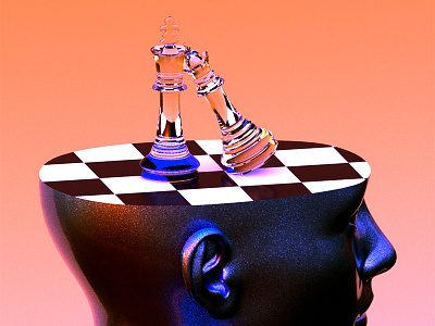 Mind game ♟ 3d arnold art c4d design digitalart illustration model nft nfts render roccano surreal