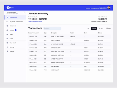 xBank dashboard module transitions animation app bank colorful colors concept dark dashboard design interface list view side menu table transitions typography ui ux