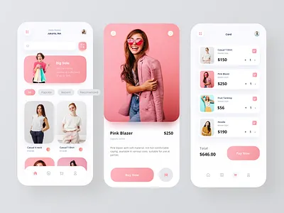 Online Shop Mobile App app design branding clean design design fashion fashion app marketplace mobile app mobile design models online shop online store pink shopping app ui ui design ux woman