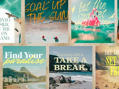 Summer&Vacation Social Media Templates design graphic design instagram summer template templates vacation