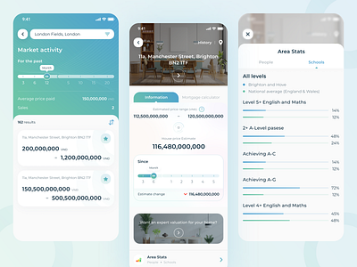Mobile App Design app branding calculator card design design management app mobile mobile app mobile ui realestate ui ux